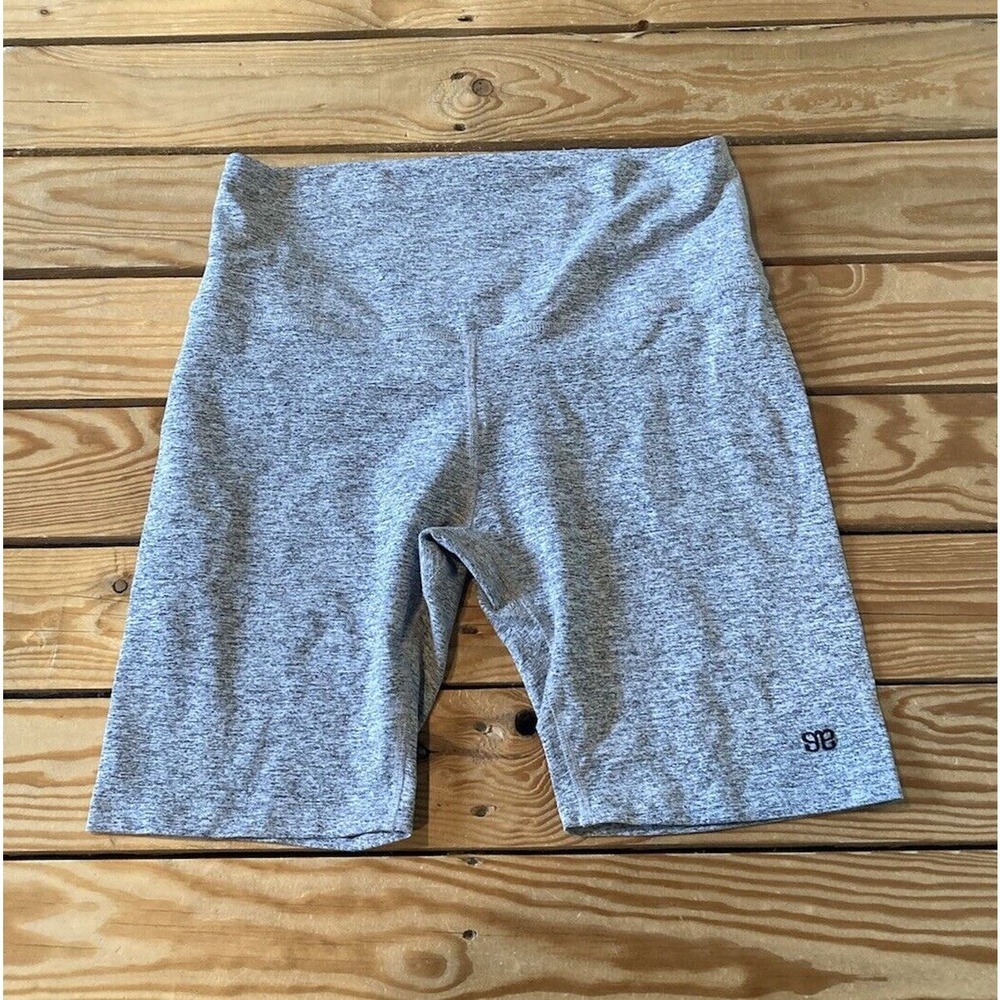 Albion High Rise Biker Shorts Size Large Women’s Heather Grey